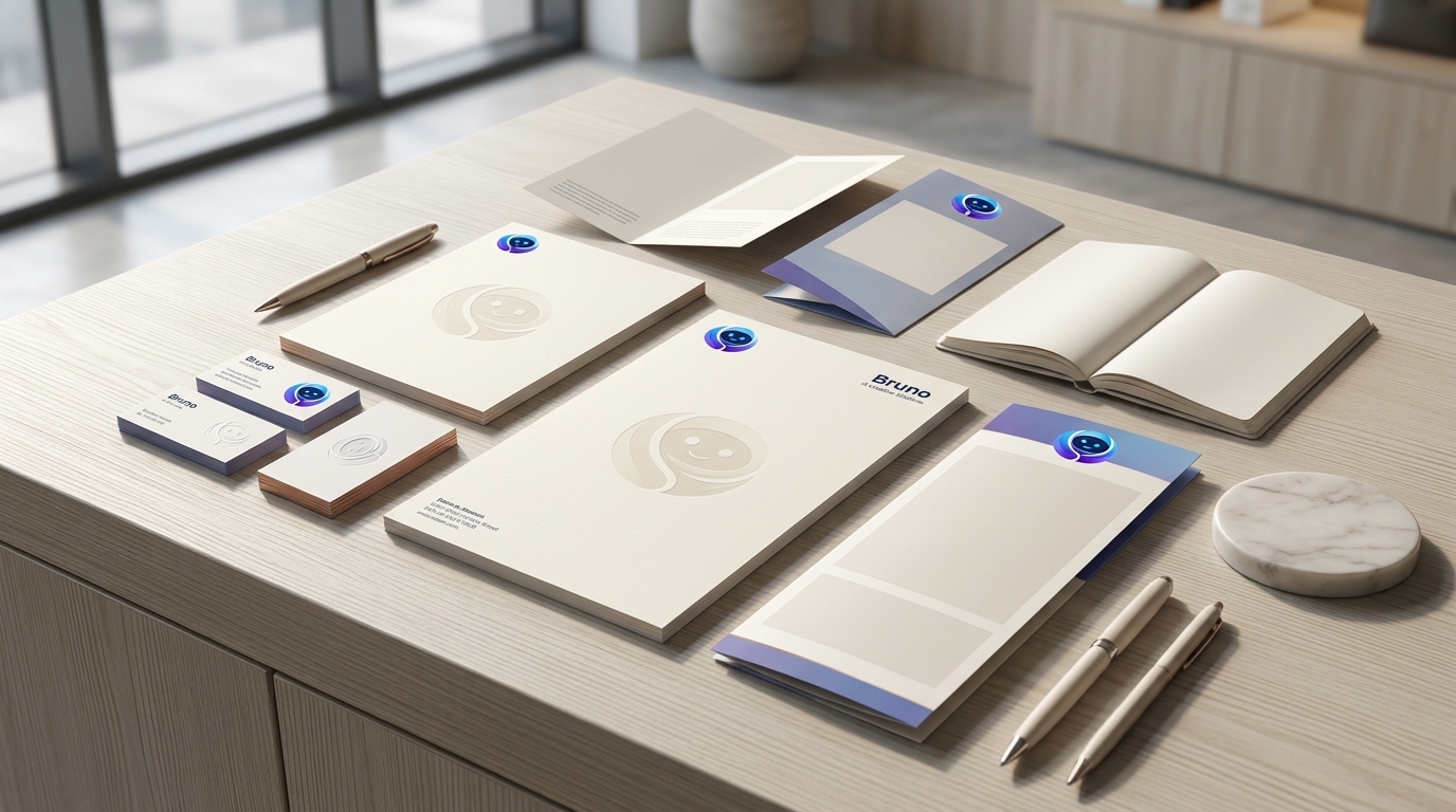 Bruno business stationery visual