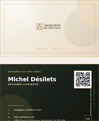 Actual iAmBruno™ business card, front and back