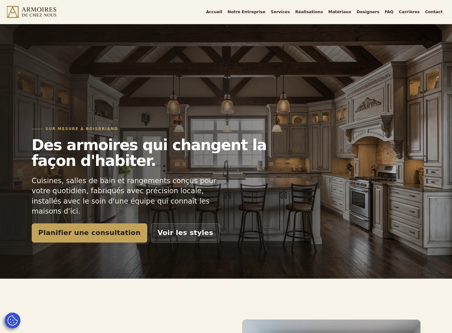 Armoires De Chez Nous website