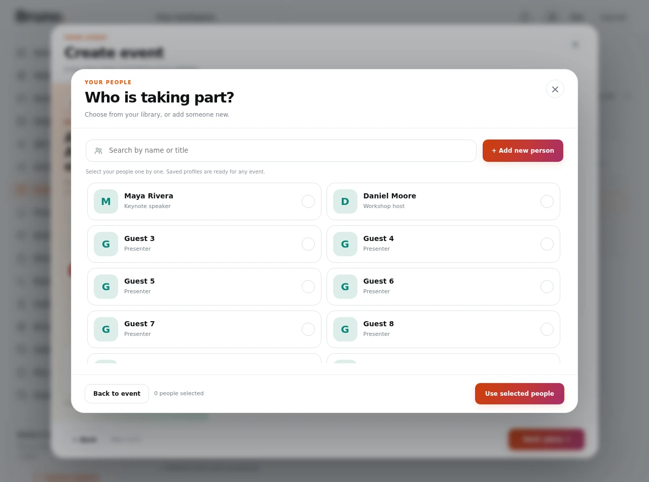 Actual interface, sample content.
